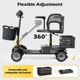 thumbnail image 3 of EAGLOG Upgrade 4 Wheels Mobility Scooter with Removable Battery, Compact Heavy Duty Mobile for Travel, Foldable Powered Wheelchair for Adult, 330lbs, Black, 3 of 9