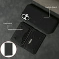 thumbnail image 3 of for iPhone 16 Plus Wallet Case, 2-in-1 Detachable Back Magnetic Cover & PU Leather Wallet Phone Case, with Folio 4 Card Holders, Support Mag-Safe Charging Case for iPhone 16 Plus, Black, 3 of 6