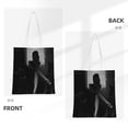 thumbnail image 3 of DouZhe Reusable Grocery Bags, Retro Mysterious Woman Lightweight Polyester Canvas Cloth Tote Bag for Travle Gym Shopping School, 15" x 16", 3 of 7