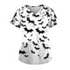 thumbnail image 1 of Plus Size Halloween Printed Working Uniform Tops For Women V-Neck Short Sleeve T-Shirts Workwear Tee With Pockets, 1 of 4