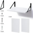 thumbnail image 6 of White Floating Shelves, 12 Inch Deep Wall Mounted Shelves Set of 2, Modern Style Solid Wood Shelves for Wall Decor Storage Shelves for Kitchen Bathroom Bedroom Living Room, 6 of 6
