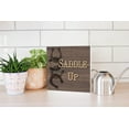 thumbnail image 4 of Saddle Up Brown Woodgrain Horseshoes 10 x 10 Wood Tabletop Sign Plaque, 4 of 4