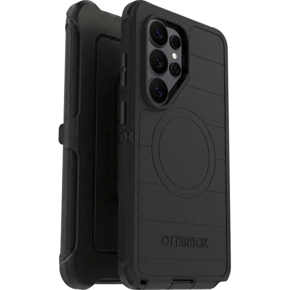 OtterBox Samsung Galaxy S26 Ultra (Only) - Defender Series Case with Magnets - Black - Includes Holster Clip Kickstand - Tough - Rugged & Durable - with Port Protection - Wireless Charging Compatible