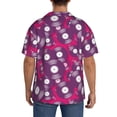 thumbnail image 3 of Fuzoiu Vintage Vinyl Record Print Men's Casual Short,Men's Short Sleeve Shirt,Mens Casual Button Down Shirts,Cuban Collar Summer Shirt for Beach, Vacation, and Outdoor Activities-4X-Large, 3 of 5