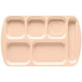 thumbnail image 2 of G.E.T. 6 Compartment School Cafeteria Tray, Right Handed, 10" x 15", Tan (4 Pack), 2 of 2