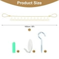 thumbnail image 2 of Wall Hanging Photo Display Cable Wire Rod with 12 Heart Clips, 5Ft Hanging Picture Frames Collage Gold, 2 of 6