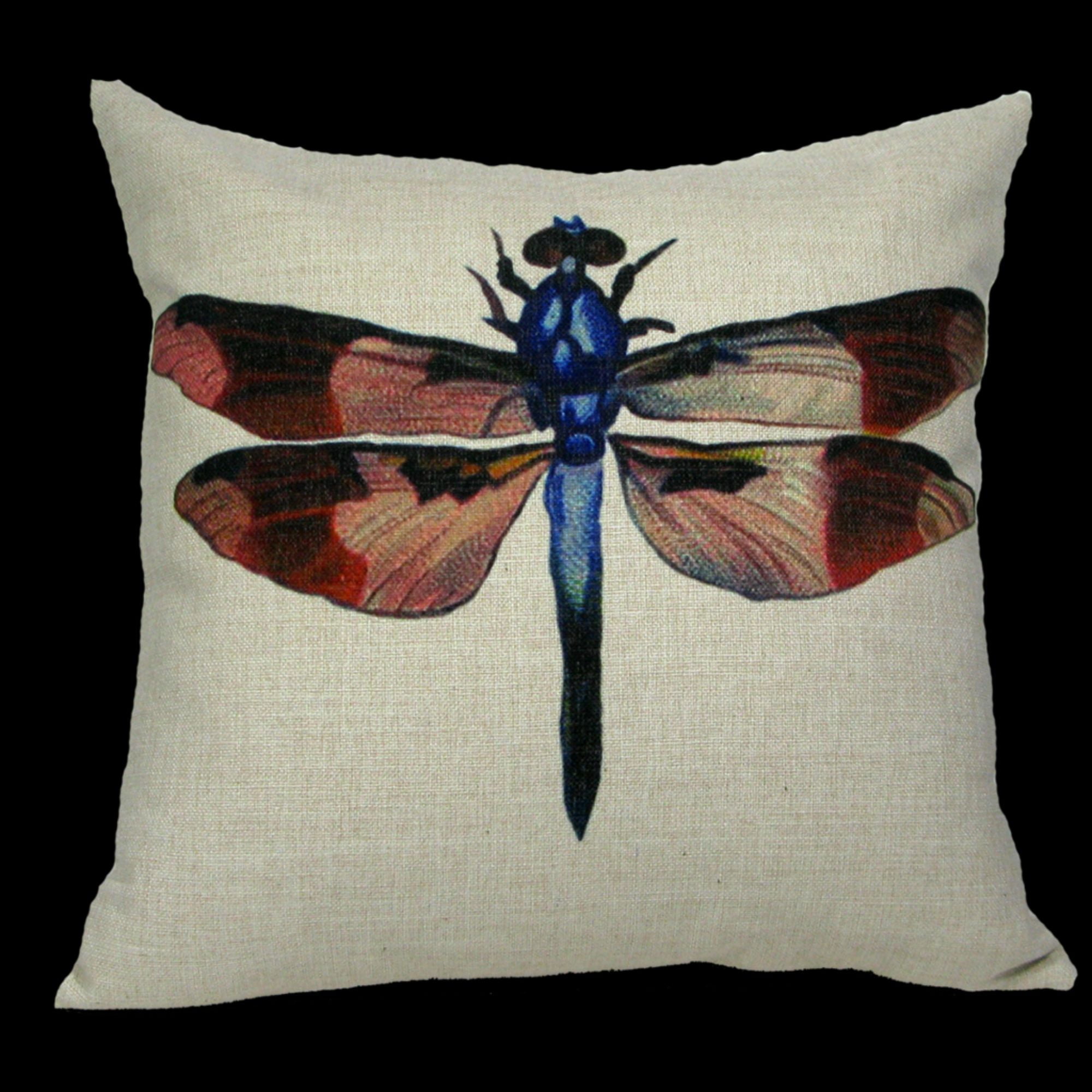18" Dragonfly Pillow with Insert