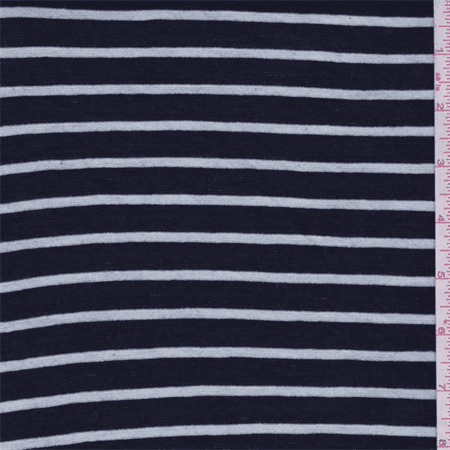 Blue/White Stripe Cotton Knit, Fabric By the Yard - Walmart.com