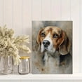 thumbnail image 2 of Beagle Dog Watercolor Portrait Canvas Print Wall Art for Living Room Bedroom Office Study Decor, 2 of 8