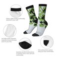 thumbnail image 4 of Fotbe Watercolor Green Leaves Calcetas Largas con Estampado para Hombre y Mujer – Calcetas de Compresión Transpirables y Elásticas, Viajar y Uso Diario Talla 5-11, 4 of 6