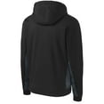 thumbnail image 6 of Sport Tek Teen Unisex Regular Colorblock Pullover Bk/Dark Sm Gry Large, 6 of 6