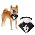 thumbnail image 3 of Apuakthei 2 piezas de esmoquin formal para perro, collar de bandana para boda, collar de perro con pajarita, collar de pajarita ajustable para perro, 3 of 6