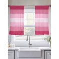 thumbnail image 6 of Sheer Curtain Panels Pink Rod Pocket Voile Window Curtains Gradient Stripes Modern Window Treatments Ligh Filtering Privacy Curtain Drapes for Bedroom Living Room 2 Panel Set 54 Inch Length, 6 of 9