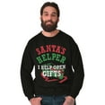 thumbnail image 5 of Christmas Santa's Helper Open Presents Sweatshirt for Men or Women Brisco Brands X, 5 of 6