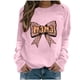 thumbnail image 1 of Xuyuer Women's Printed Long Sleeve Round Neck Casual Hoodless Sweatshirt, Comfortable Pullover Top for Mother's Day Gifts, Family Events and Relaxed Everyday Wear, 1 of 6