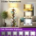 thumbnail image 5 of OUTONLIFE Floor Lamp with Shelf,Tree Bookcasewith Light, 9-Tier Floor Standing Bookcase for Living Room Bedroom, Office, Brown, 5 of 7