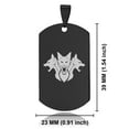 thumbnail image 2 of Stainless Steel Mythical Cerberus Head Dog Tag Pendant Necklace, 2 of 3