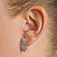 thumbnail image 3 of Sterling Silver Cz Brilliant Embers Hearts Post Earrings Made In China qmp1379, 3 of 5