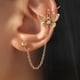 thumbnail image 4 of 1pc simple retro mariposa pendiente creativo mujer una pieza oreja clip dorado, 4 of 6
