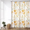 thumbnail image 2 of 72x72 Inch Fall Farmhouse Extra Long Shower Curtain Maple Leaves Mushroom Polyester Bath Curtain Farm Thanksgiving Themed Shower Curtains for Kids Bathroom Decor Waterproof with Hooks, 2 of 6