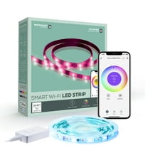 Merkury Smart RGB LED Strip Lights 16ft, WiFi, Voice Control, Dimmable