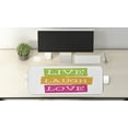 thumbnail image 2 of Live Laugh Love Computer Mouse Pad, Lifestyle Message in Vibrant Tones Joyful Life Philosophy Wise Words Design, Rectangle Non-Slip Rubber Mousepad Large, 31" x 12", Multicolor, by Ambesonne, 2 of 2