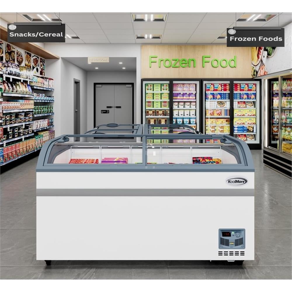 Pemberly Row 58" Manual Defrost Island Chest Freezer 14 cu. ft. Capacity