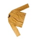 thumbnail image 2 of Chaqueta de cuero sintético con botones y cremallera para mujer, chaqueta de traje con cuello levantado, ajustada, informal, a la moda, color amarillo XXL, 2 of 14