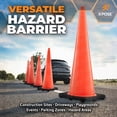 thumbnail image 5 of Xpose Safety 36 Inch Orange Traffic Cones - Multipurpose PVC Plastic Safety Cone for Parking, Soccer, Caution, Kids and Construction (12 pack), 5 of 7