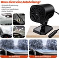 thumbnail image 2 of Calentador de coche portátil 2 en 1, desempañador de parabrisas, 12 V, 120 W, ventilador de calentador de coche, rotación de 360° para limpieza de parabrisas, 2 of 5