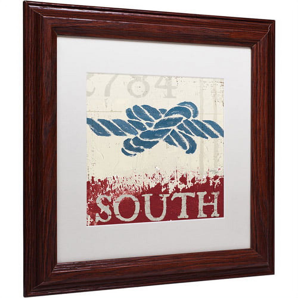 Trademark Fine Art "Nautical II Red" Canvas Art by Wellington Studio, White Matte, Wood Frame