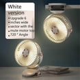 thumbnail image 5 of Ventilador de camping LED portátil con luz nocturna, recargable por USB, silencioso y ajustable para dormitorio, oficina y exteriores, color rosa., 5 of 5