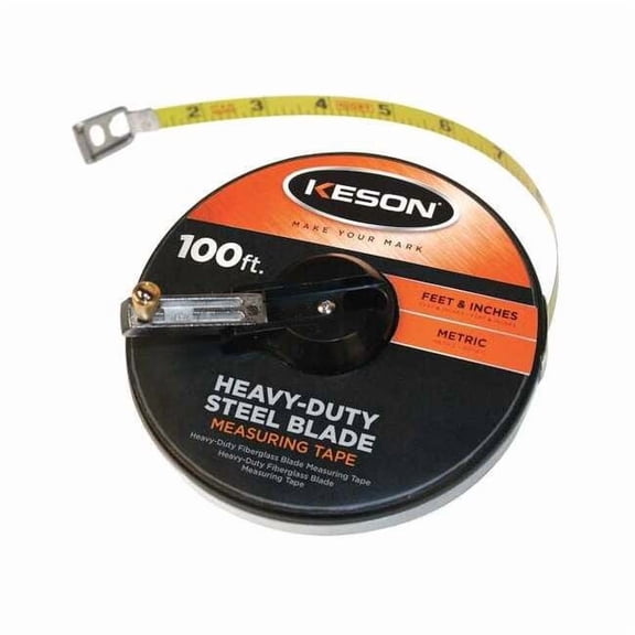 Keson 100 ft/30m Tape Measure, 3/8 in Blade ST10018M