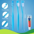 meekoo 200 Set Disposable Toothbrushes with Toothpaste and Comb Individually Wrapped Bulk