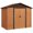 Dark Brown, variant on Outsunny 7.5' x 6.5' Outdoor Storage Shed with Double Doors, Light Grey