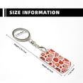 thumbnail image 4 of Goofa Hand Drawn Tomatoes Printed Rectangular Metal Keychain Bag Charm Floral Charm for Purse Keys Metal Keyring Gift for Women Accessories, 4 of 7