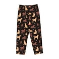 thumbnail image 6 of Uemuo Labrador Retriever Dog Pattern Women's Wide Leg Palazzo Lounge Pants with Pockets Light Weight Loose Comfy Casual Pajama Pants-, 6 of 9