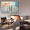 thumbnail image 6 of Abstract Art Modern Decorative Painting A Family Of Three Walking In The Wild Framed Canvas Poster Bedroom Decor Sports Landscape Office Room Decor Gift,Frame-style,28×41inch (70×105cm), 6 of 8