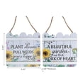 thumbnail image 2 of IH Casa Decor Wood Fence Shaped Floral Sign Asstd - Set of 2, 2 of 3
