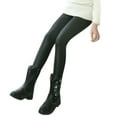 thumbnail image 3 of Yuanyu Girl Footless Leggings Fleece Leather Leggings or Cotton Warm Skinny Stretchy Pants 2-12 Years, 3 of 7