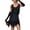 Black, variant on KHONTS Women's V-Neck Spaghetti Strap Mini Short Dress Tassels Sequin Beaded Party Dress White XL