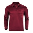 thumbnail image 5 of SHTXOZHI Mens Long Sleeve Shirts Lightweight Athletic Casual Button Golf T-Shirts with Pocket, 5 of 7
