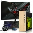 thumbnail image 1 of Restored HP Full Light Gaming PC Desktop Computer – AMD Pro A10-9700,RX 550 Graphics,8GB RAM,512GB SSD,27 Inch Curved Monitor,RGB Keyboard with AI Copilot,Mouse,WiFi,RGB Headphone,Windows 11, 1 of 9