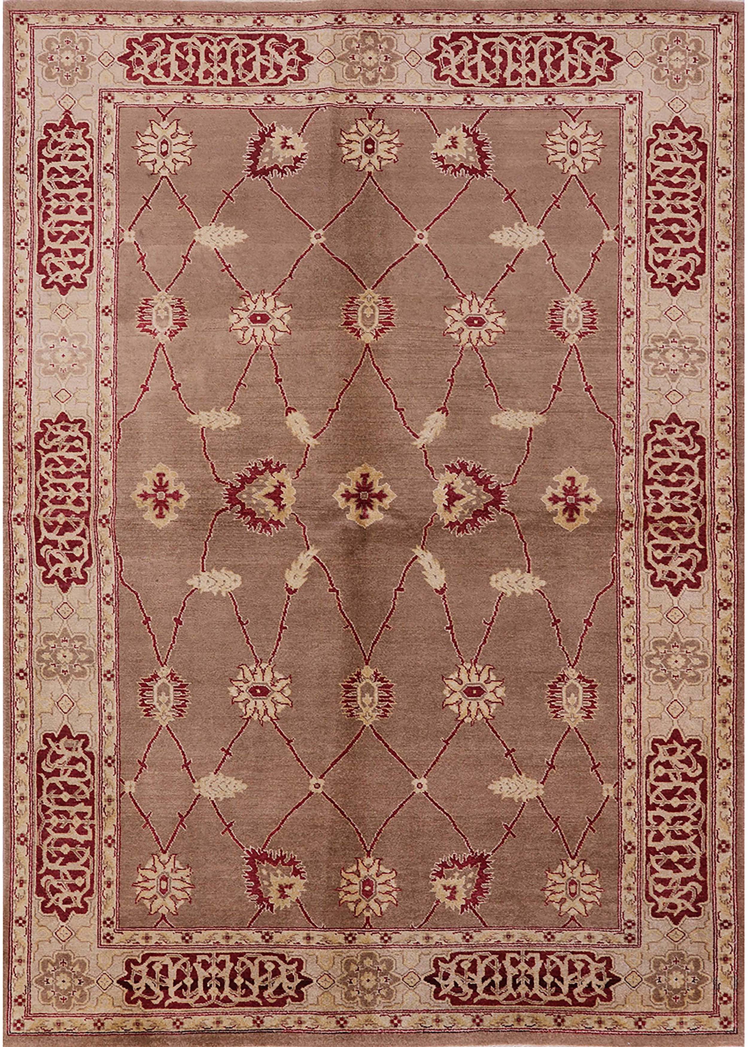 Ahgly Company Indoor Rectangle Mid-Century Modern Chestnut Red Oriental ...