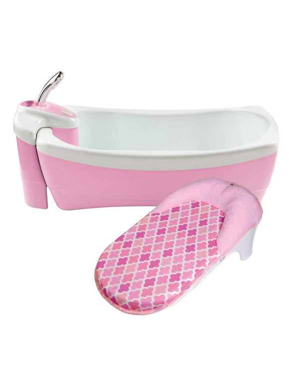Summer Infant Lil Luxuries Whirlpool Baby Bathtub, Bubbling Spa & Shower (Pink)