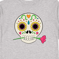 thumbnail image 4 of Inktastic Día de los Muertos Skull with Flower Boys or Girls Long Sleeve Toddler T-Shirt, 4 of 5