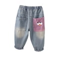 thumbnail image 2 of Loopsun Kids Boys 1-13 Years Summer Solid Carrot Shape Full Length Pants Jeans Casual Long Trousers, 2 of 4