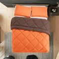 thumbnail image 4 of Goose Down Close Out Deal , 2pc Comforter Set-Twin, Orange/Brown, 4 of 5