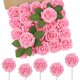 thumbnail image 1 of Flores Artificiales N&T NIETING Rosas Rosadas 50 Piezas de Espuma, 1 of 9