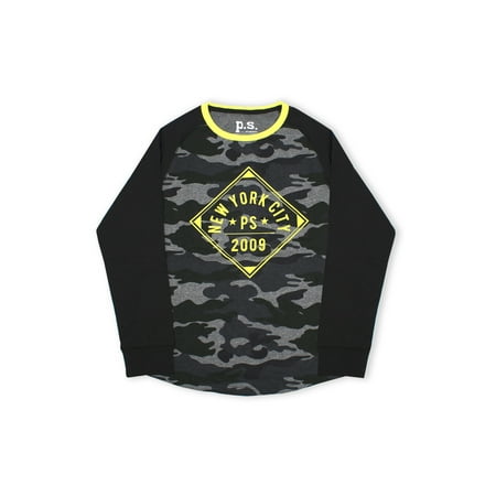 Long Sleeve Camo Raglan Tee (Little Boy & Big Boy)